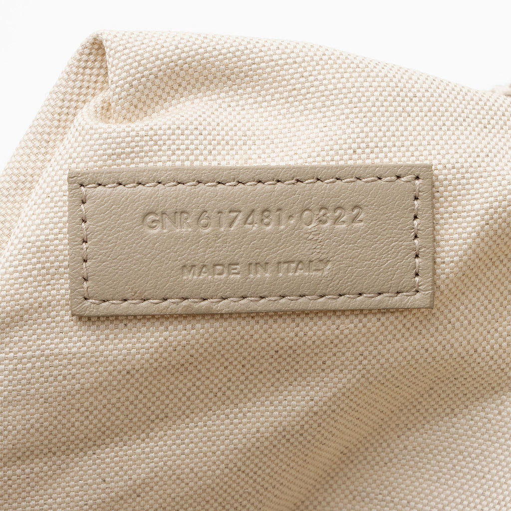 Saint Laurent Canvas Calfskin Rive Gauche Small Tote (SHF-UbHsVK)