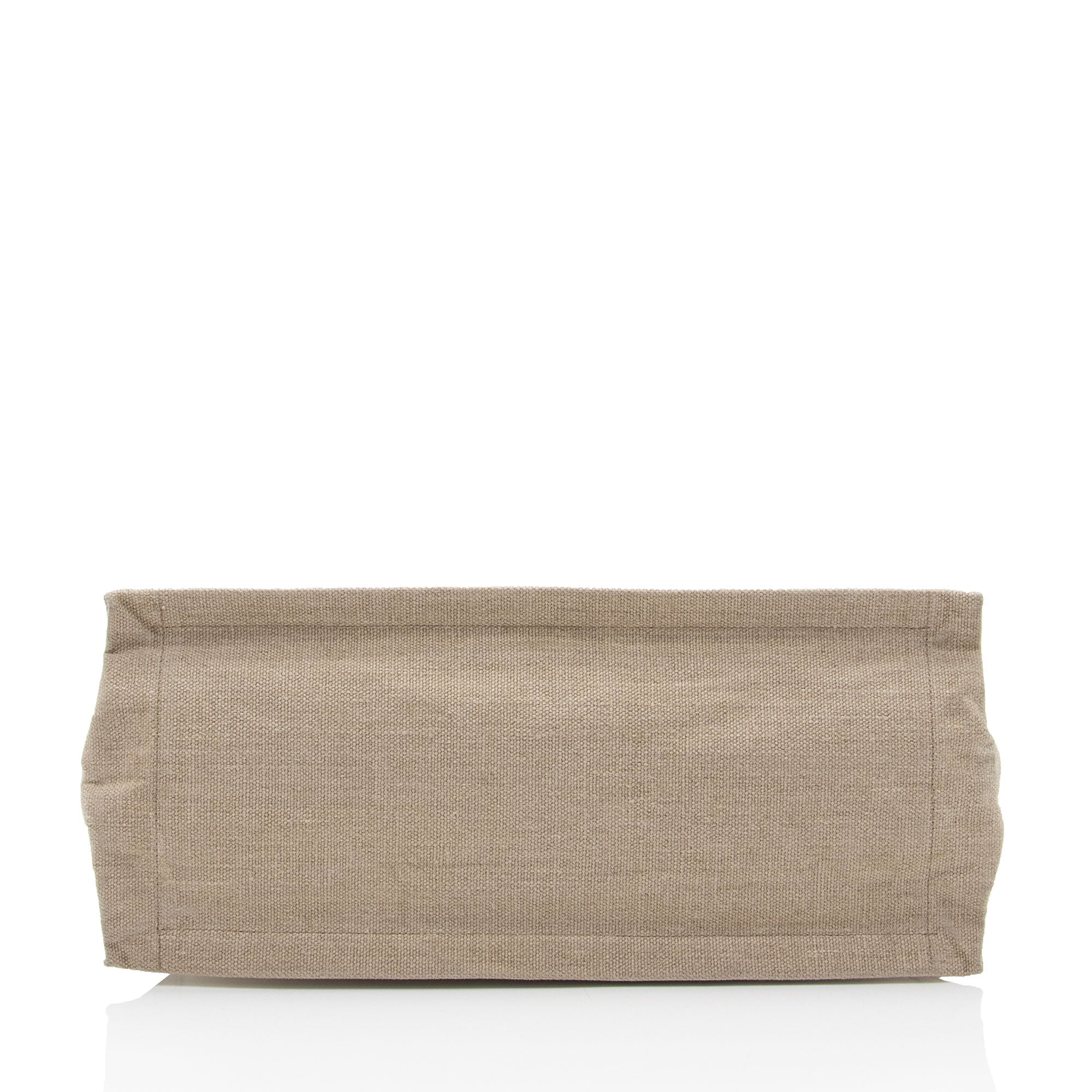 Saint Laurent Canvas Calfskin Rive Gauche Small Tote