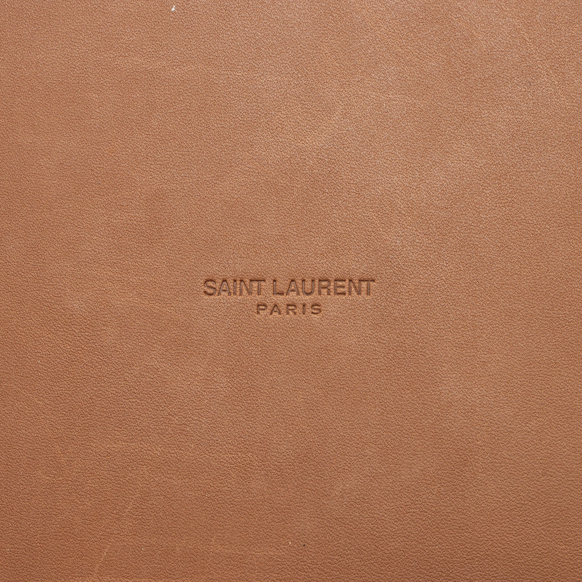 Saint Laurent Canvas Calfskin Trapezoid Rive Gauche Tote