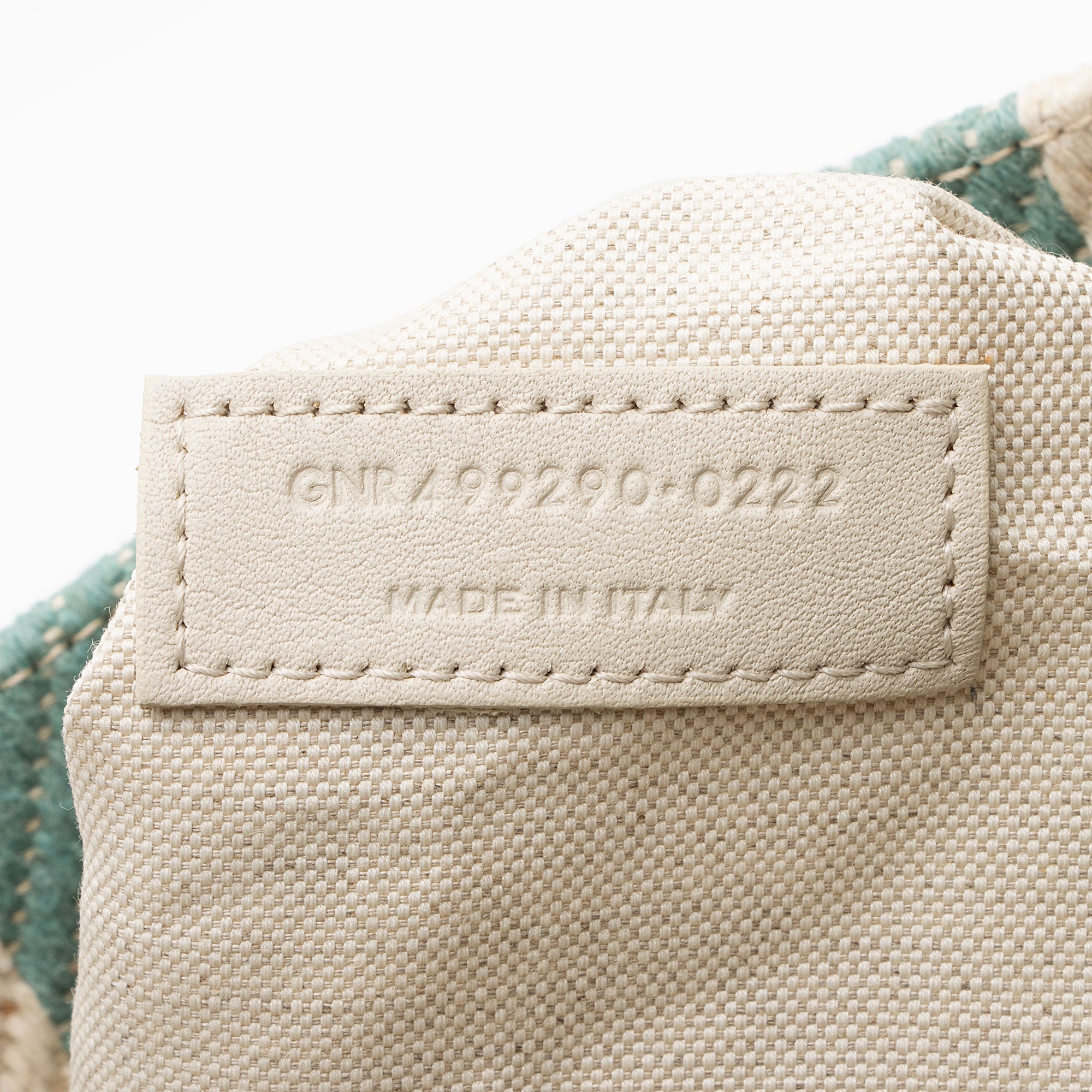 Saint Laurent Canvas Calfskin Striped Rive Gauche Large Tote
