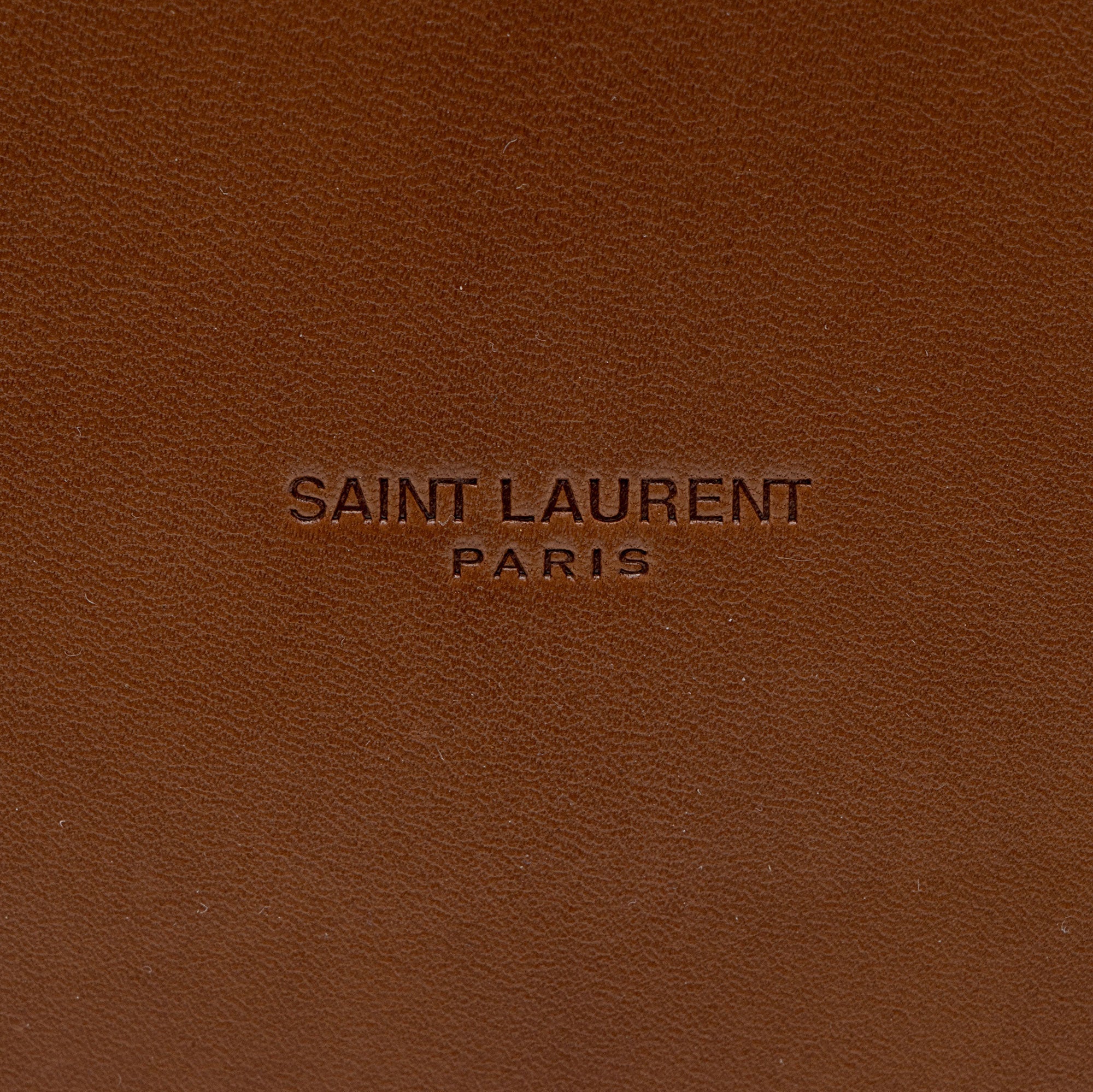 Saint Laurent Canvas Calfskin Trapezoid Rive Gauche Tote