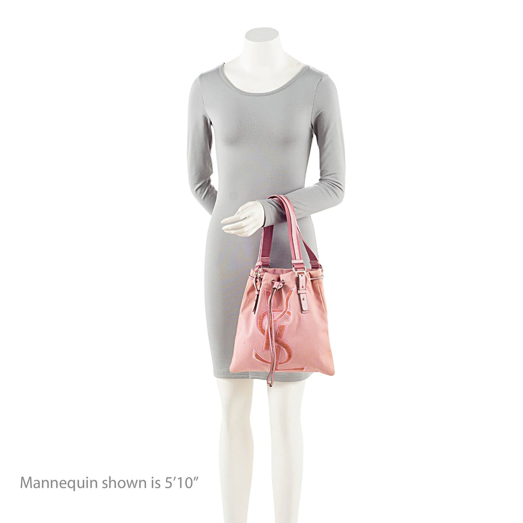 Saint Laurent Canvas Kahala Drawstring Mini Tote