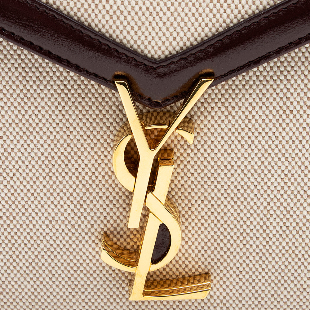 Saint Laurent Canvas Monogram Cassandra Shoulder Bag (SHF-19526)