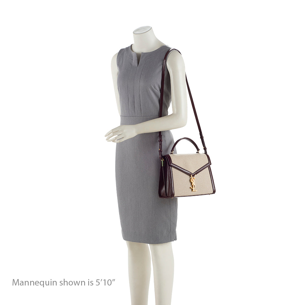 Saint Laurent Canvas Monogram Cassandra Shoulder Bag (SHF-19526)