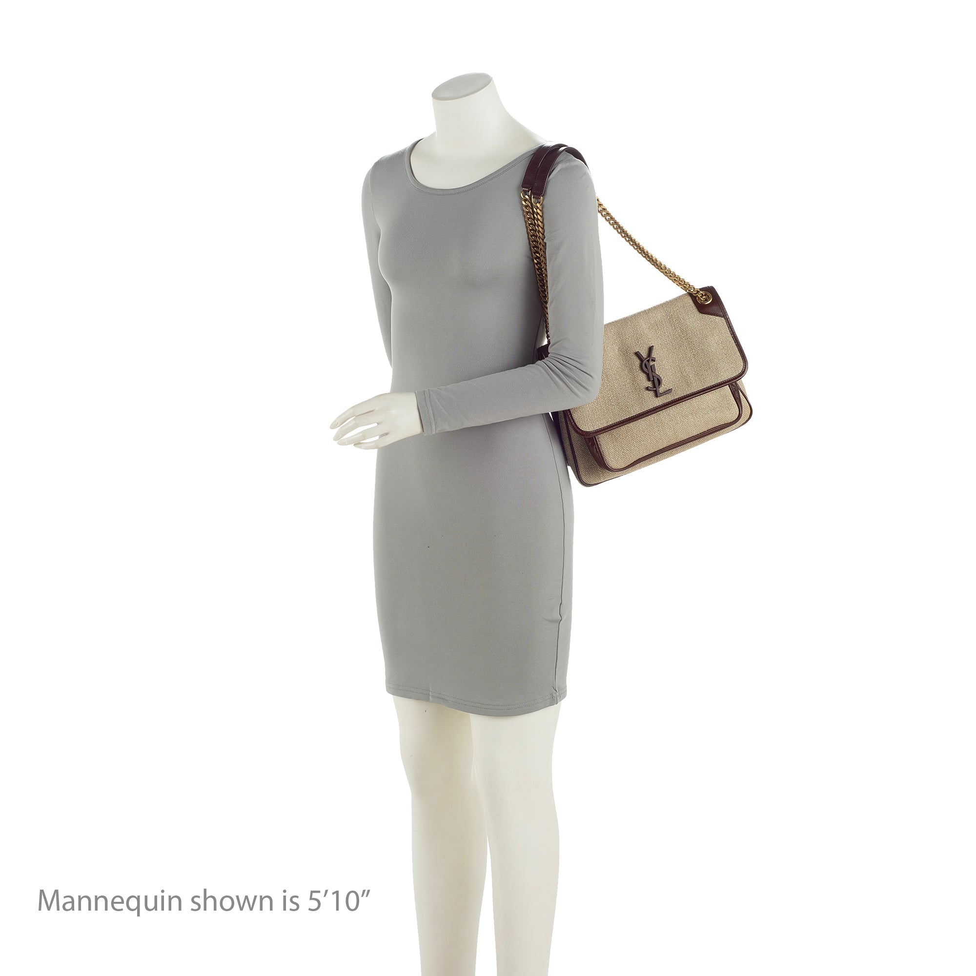 Saint Laurent Canvas Monogram Niki Medium Shoulder Bag (SHF-23610)