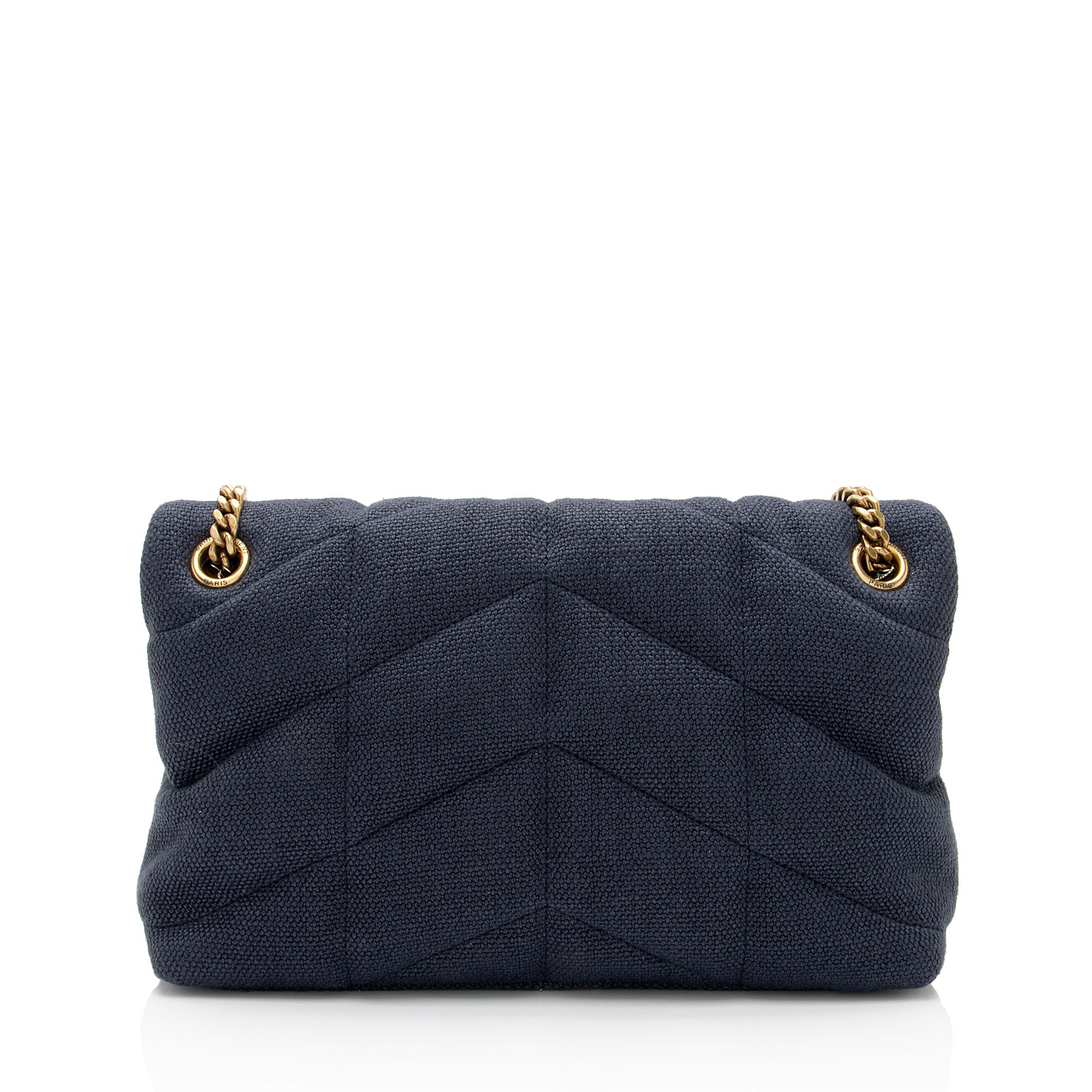 Saint Laurent Canvas Monogram Puffer LouLou Small Shoulder Bag (SHF-XqWUzx)