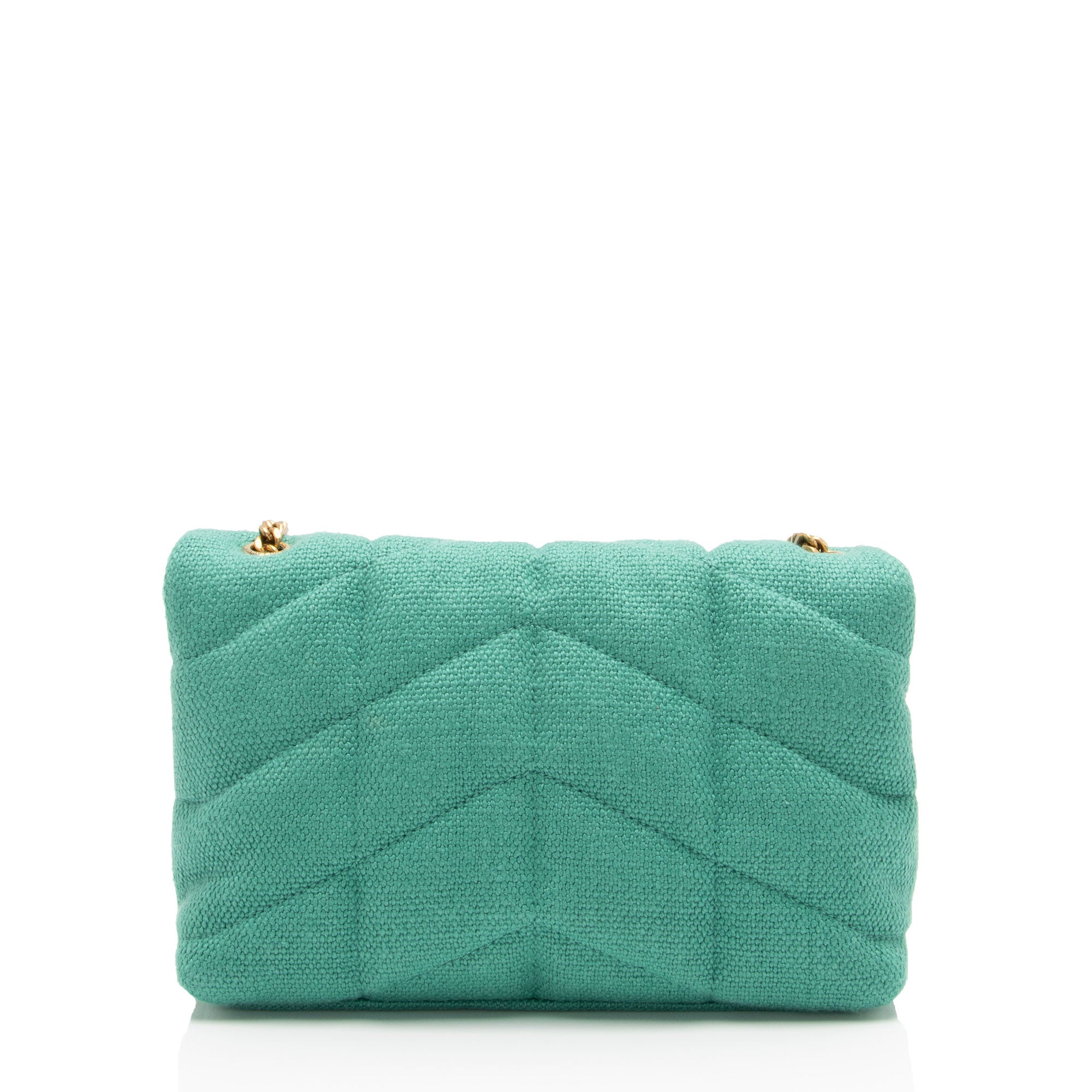 Saint Laurent Canvas Monogram Puffer LouLou Toy Shoulder Bag (SHF-mJ1fT5)