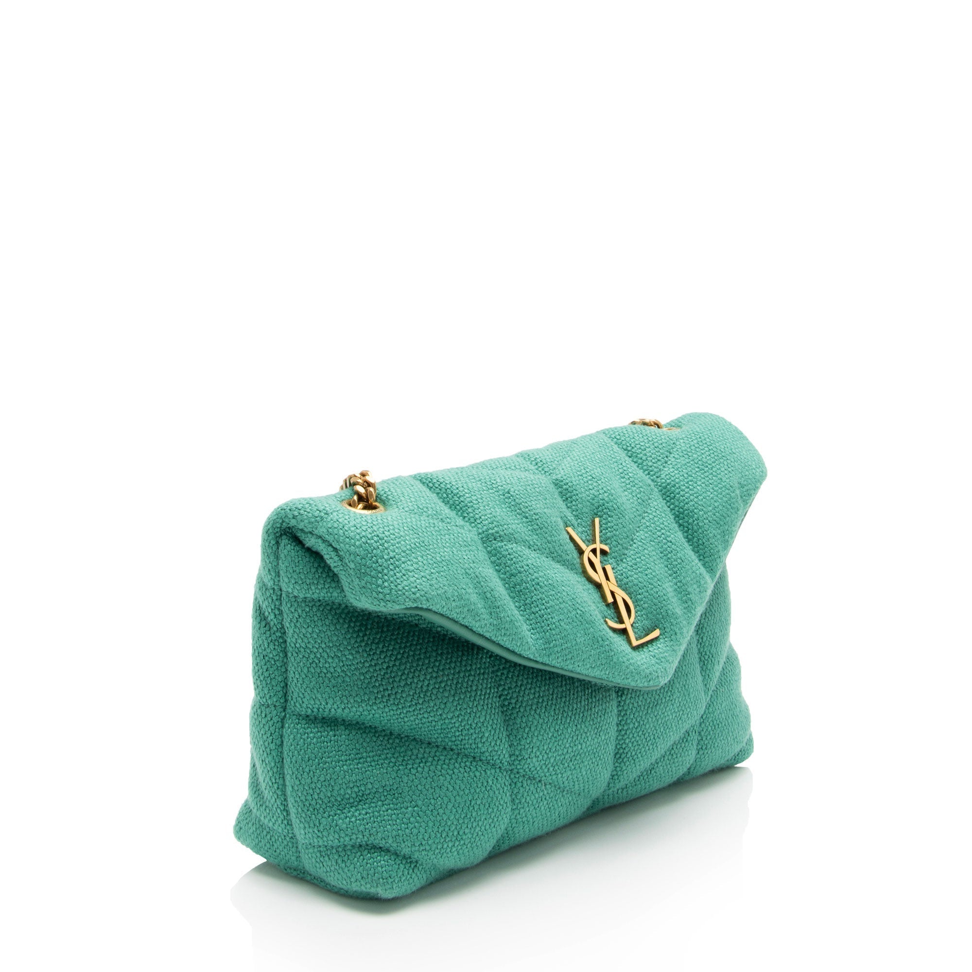 Saint Laurent Canvas Monogram Puffer LouLou Toy Shoulder Bag (SHF-mJ1fT5)