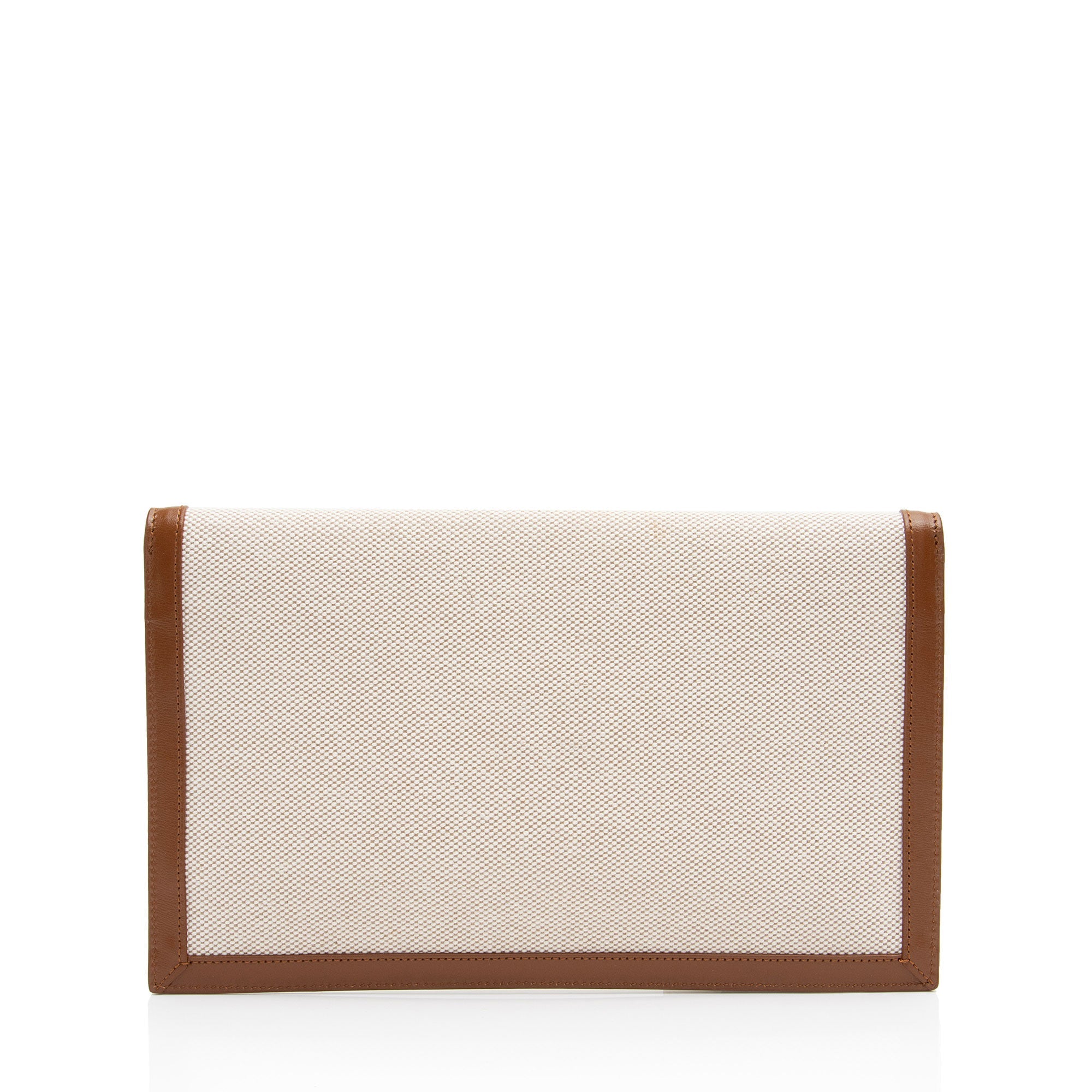 Saint Laurent Canvas Monogram Uptown Envelope Clutch
