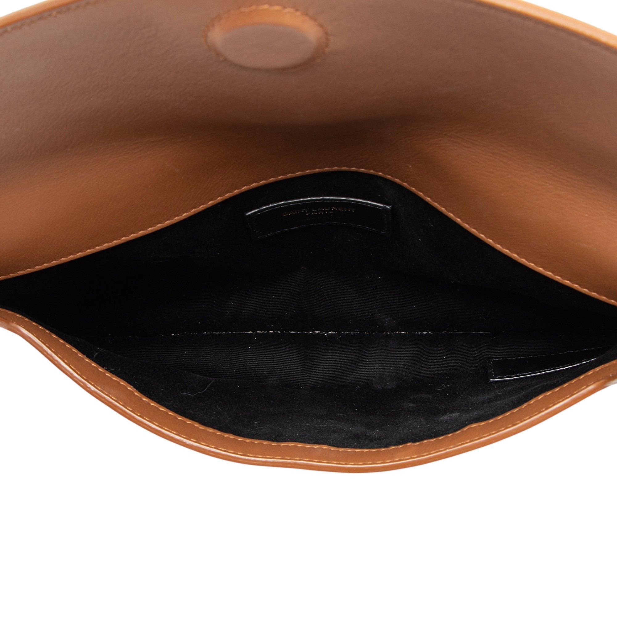 Saint Laurent Canvas Monogram Uptown Envelope Clutch