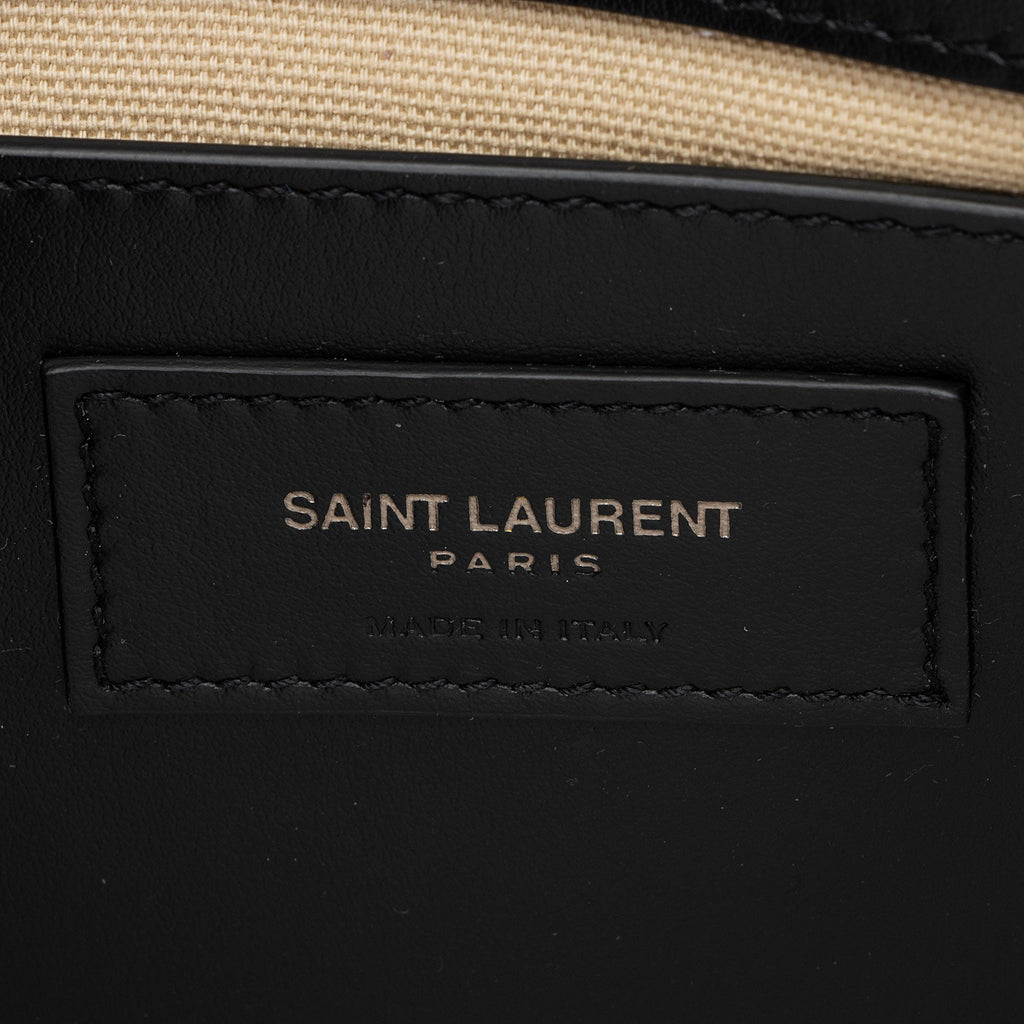 Saint Laurent Canvas Printed Monogram Kate Shoulder Bag