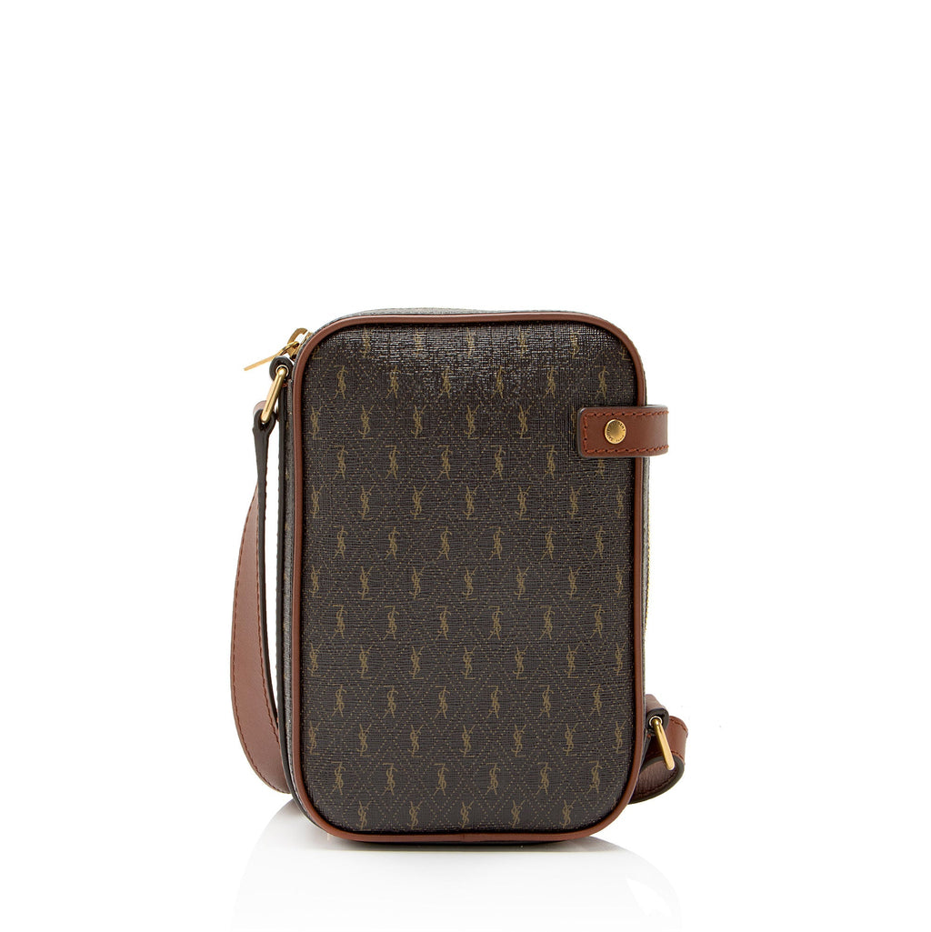 Saint Laurent Coated Canvas Le Monogramme N/S Camera Bag