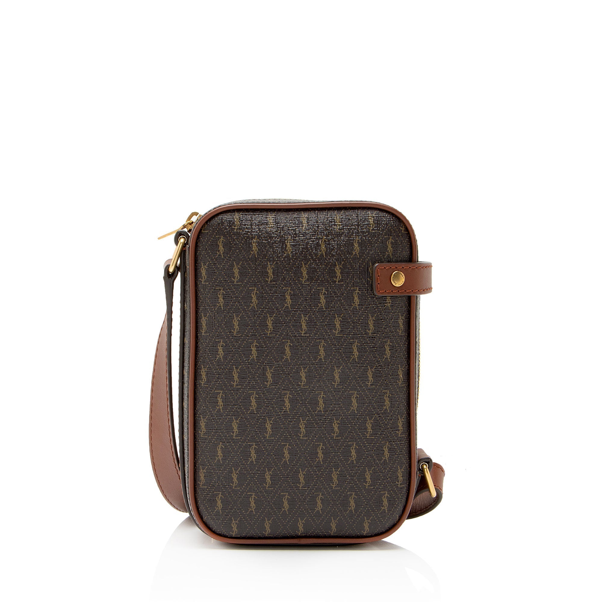 Saint Laurent Coated Canvas Le Monogramme N/S Camera Bag