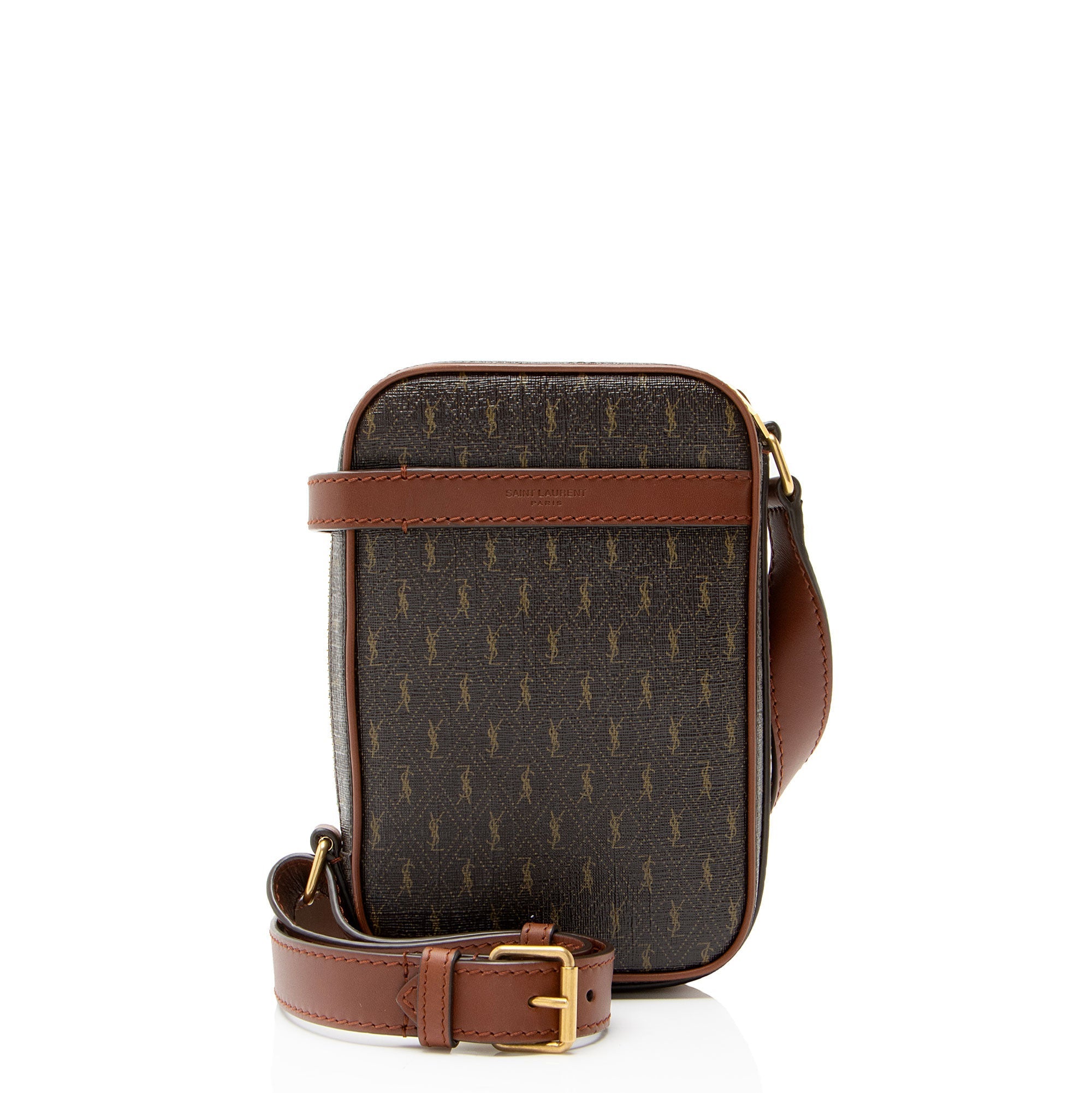 Saint Laurent Coated Canvas Le Monogramme N/S Camera Bag