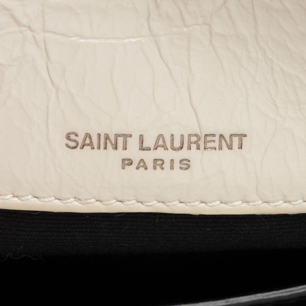 Saint Laurent Crinkled Calfskin Monogram Niki Baby Shoulder Bag (SHF-6jT1UC)
