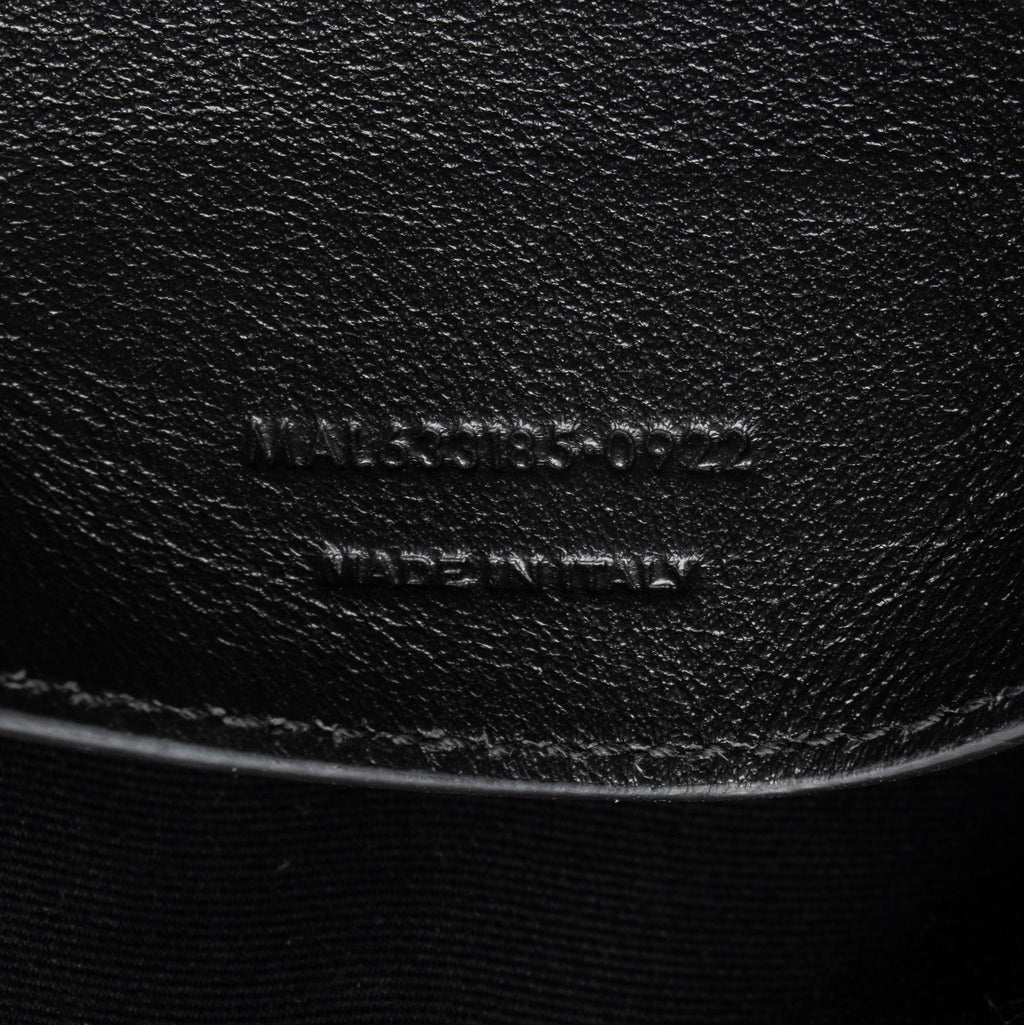 Saint Laurent Crinkled Calfskin Monogram Niki Baby Shoulder Bag (SHF-BRqPlH)