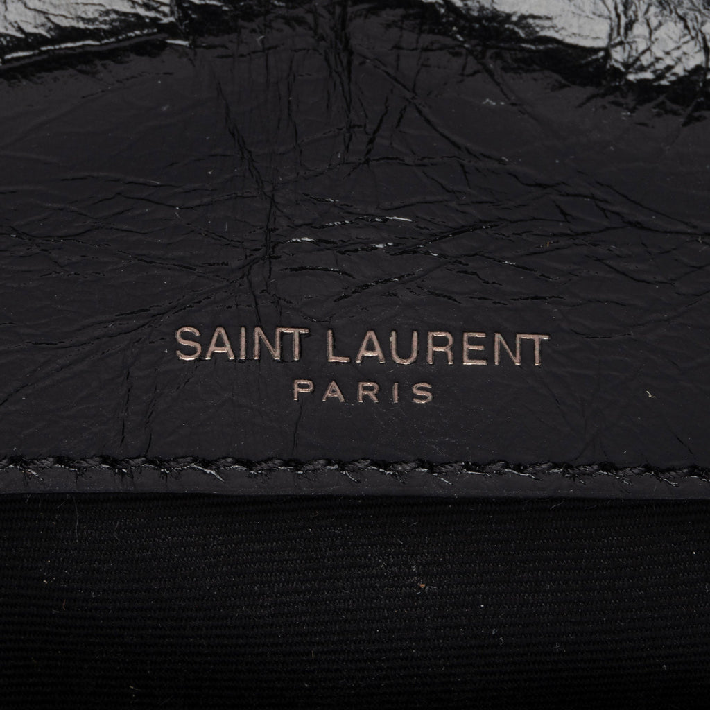 Saint Laurent Crinkled Calfskin Monogram Niki Baby Shoulder Bag (SHF-BRqPlH)