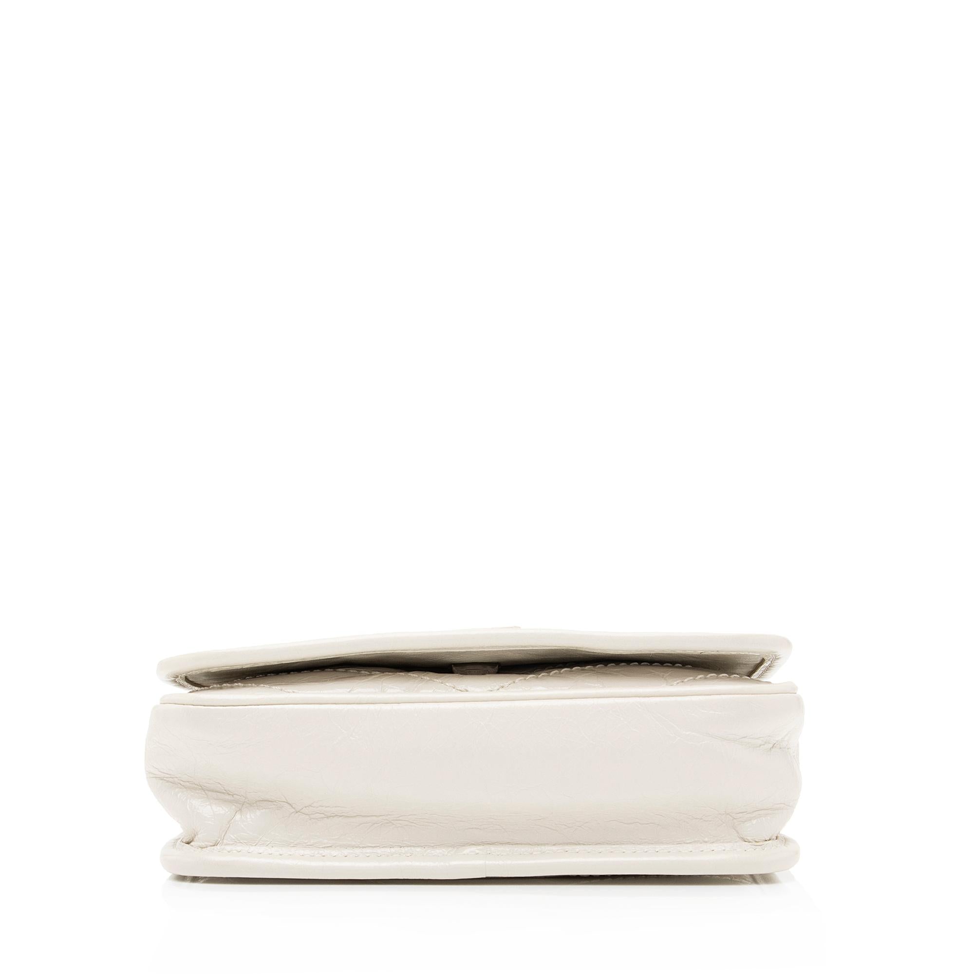 Saint Laurent Crinkled Calfskin Monogram Niki Chain Wallet (SHF-23686)