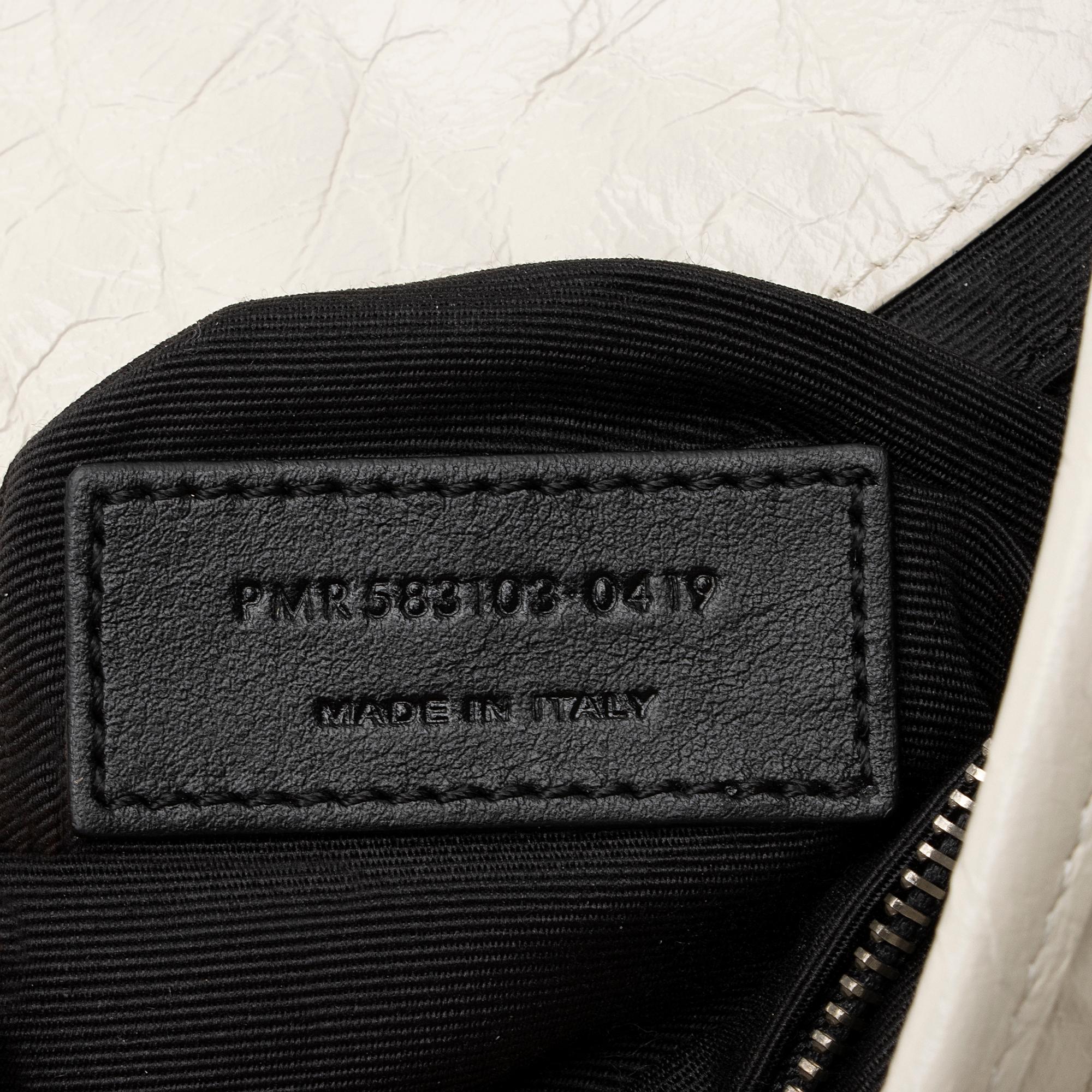 Saint Laurent Crinkled Calfskin Monogram Niki Chain Wallet (SHF-23686)