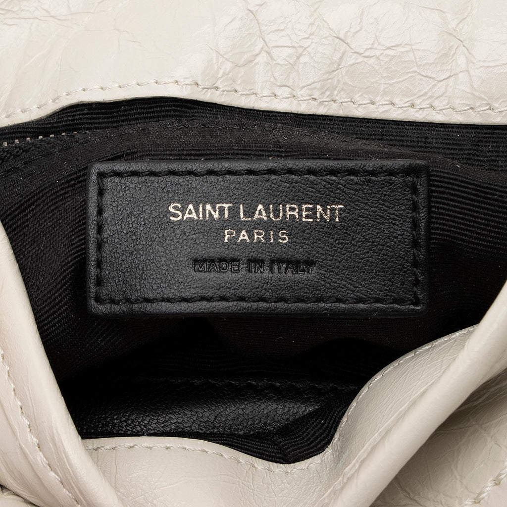 Saint Laurent Crinkled Calfskin Monogram Niki Chain Wallet (SHF-23686)