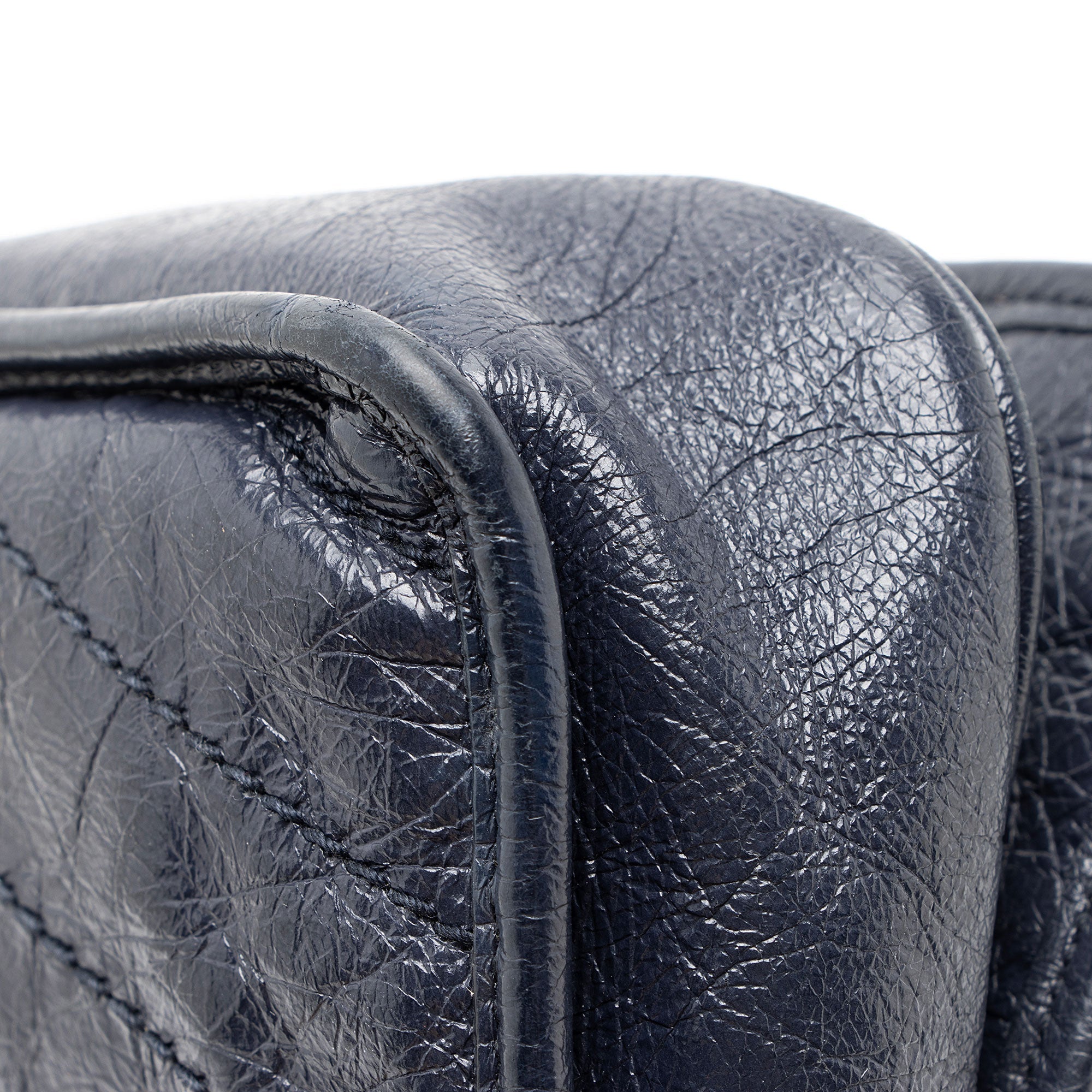 Saint Laurent Crinkled Calfskin Monogram Niki Chain Wallet