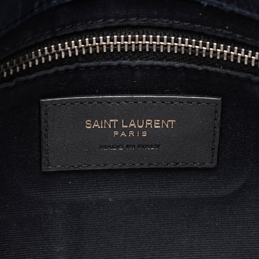 Saint Laurent Crinkled Calfskin Monogram Niki Chain Wallet