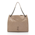 Saint Laurent Crinkled Calfskin Monogram Niki Large Shopping Tote (SHF-XeDWwD)