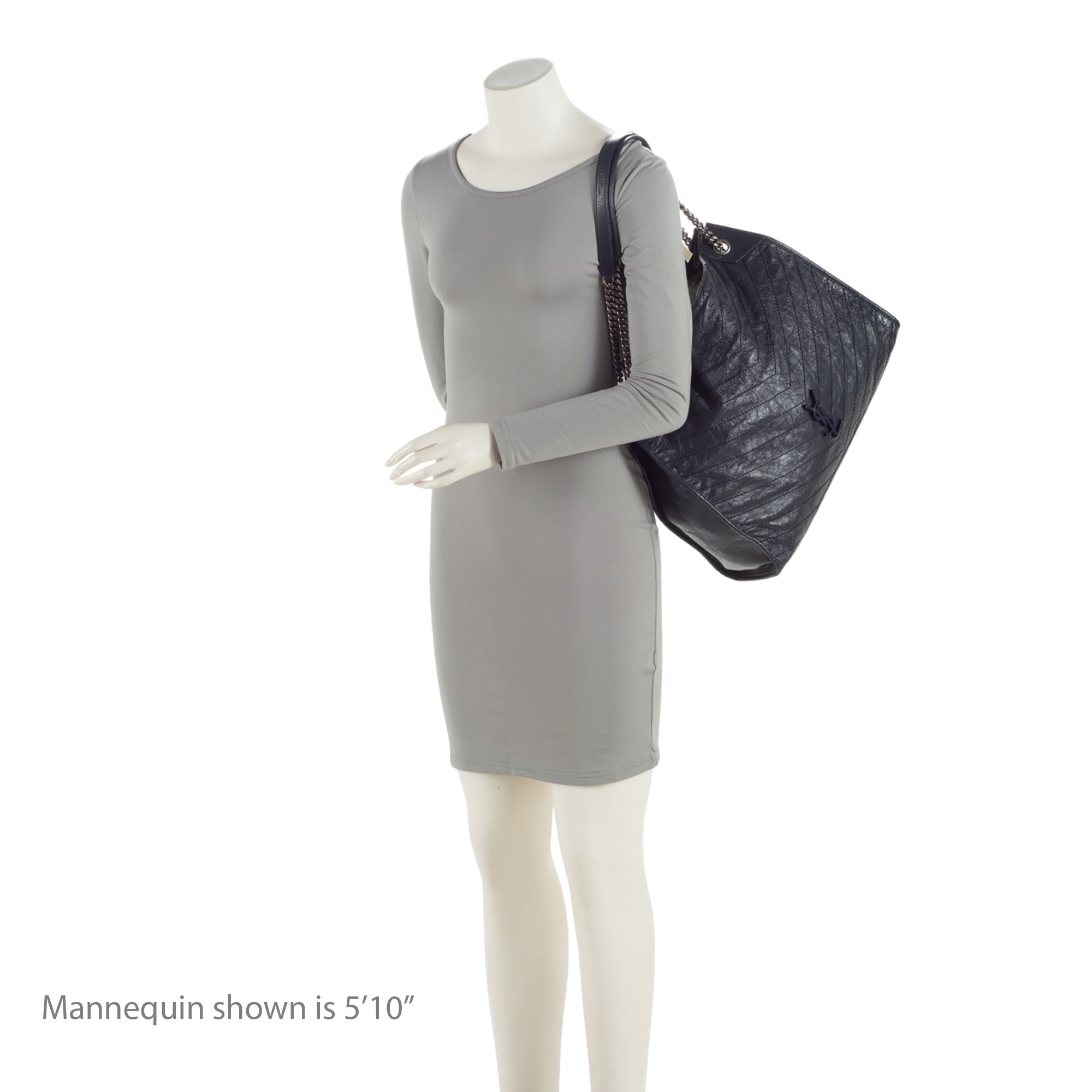Saint Laurent Crinkled Calfskin Monogram Niki Large Shopping Tote (SHF-3qmmgS)
