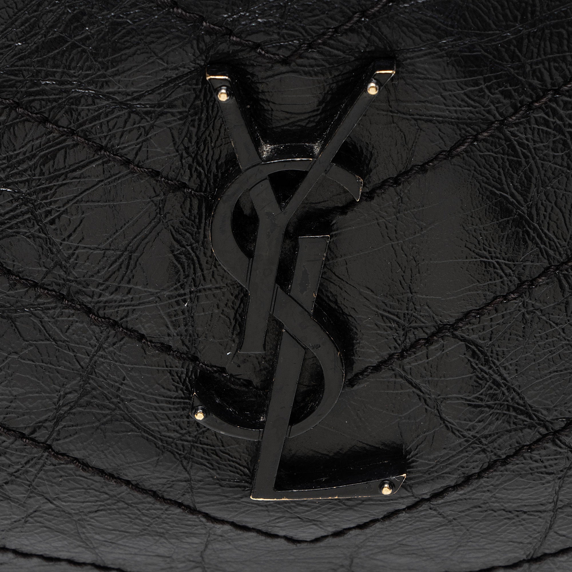 Saint Laurent Crinkled Calfskin Monogram Niki Large Shopping Tote
