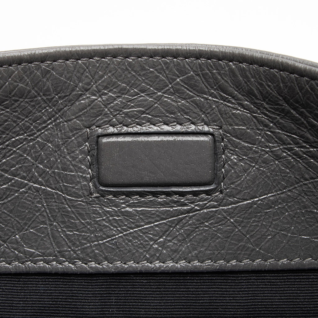 Saint Laurent Crinkled Calfskin Monogram Niki Medium Shopping Tote (SHF-gLfdmG)