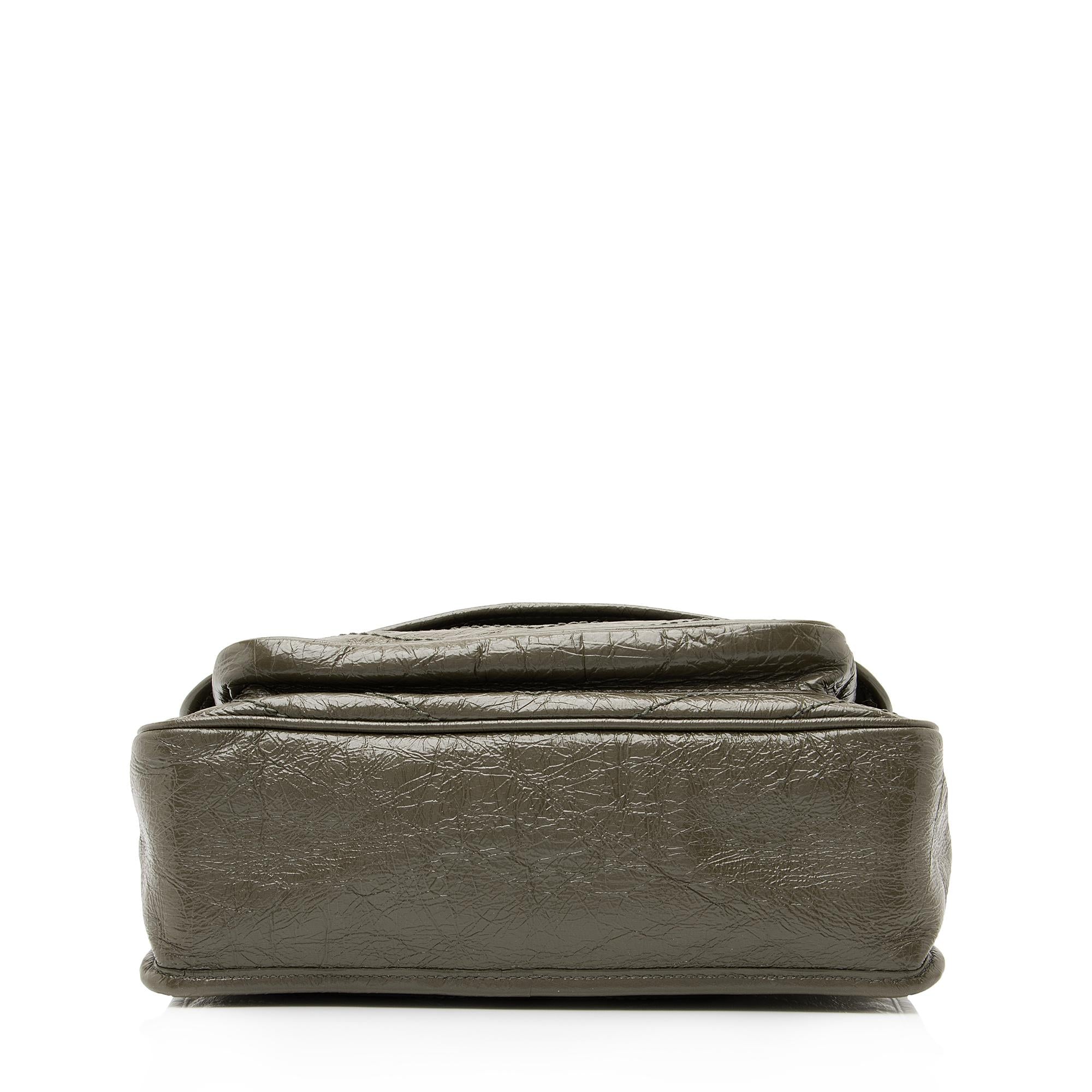 Saint Laurent Crinkled Calfskin Monogram Niki Medium Shoulder Bag (SHF-23609)