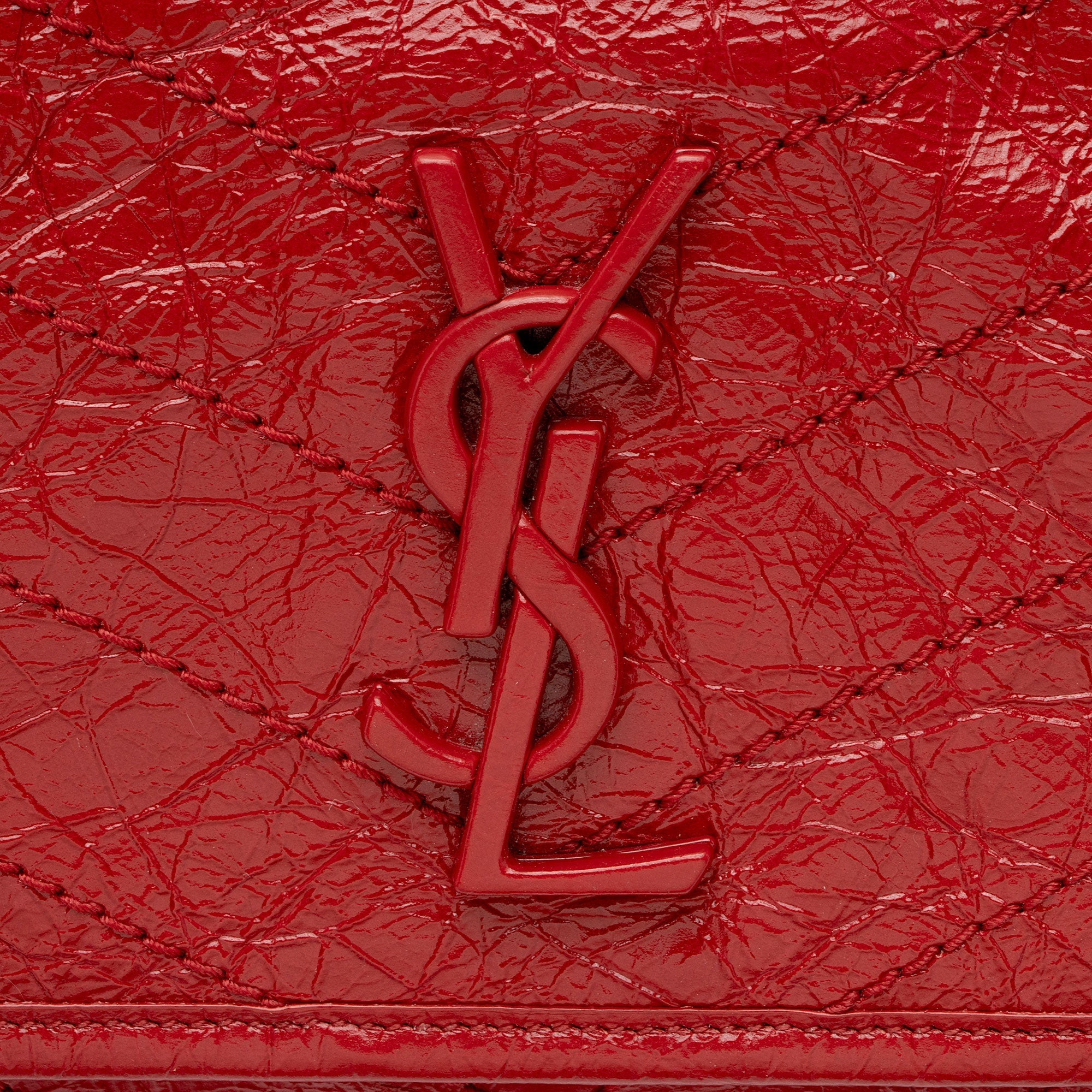 Saint Laurent Crinkled Calfskin Monogram Niki Medium Shoulder Bag (SHF-yRZdIA)