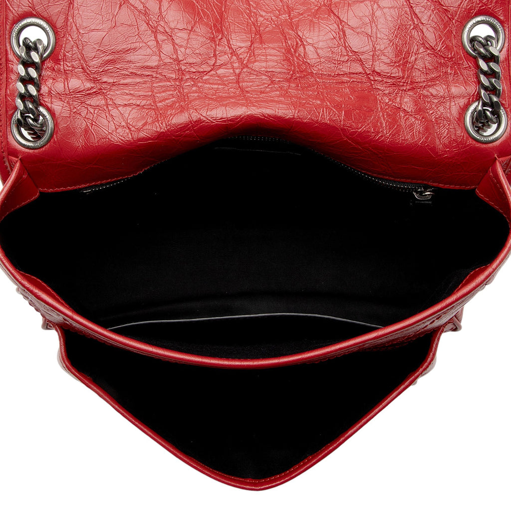 Saint Laurent Crinkled Calfskin Monogram Niki Medium Shoulder Bag (SHF-yRZdIA)