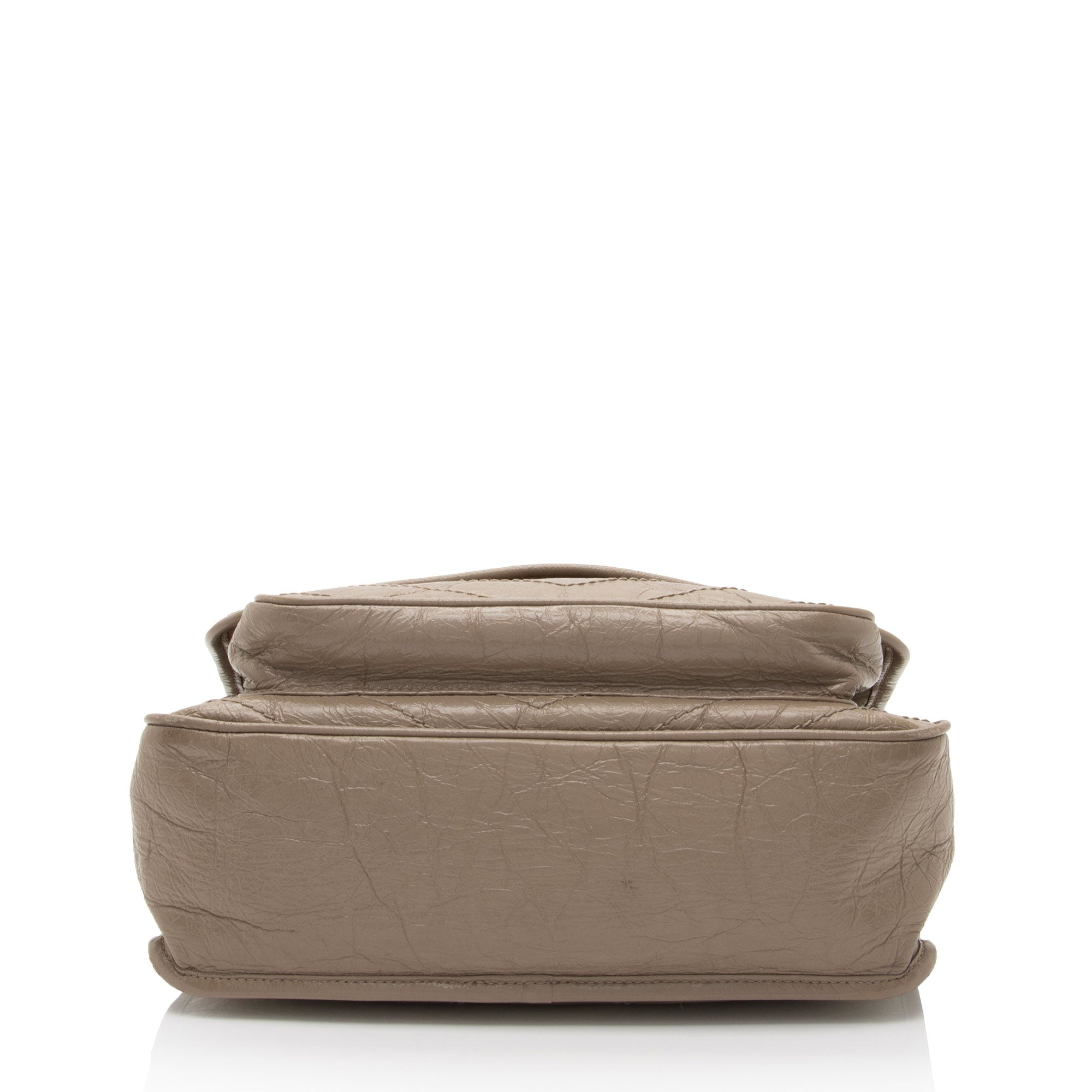 Saint Laurent Crinkled Calfskin Monogram Niki Medium Shoulder Bag