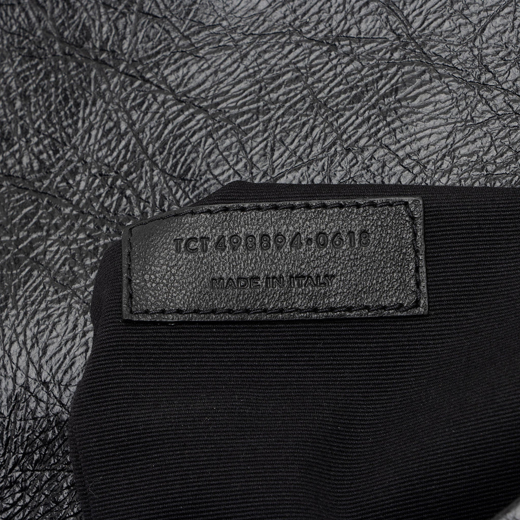 Saint Laurent Crinkled Calfskin Monogram Niki Medium Shoulder Bag
