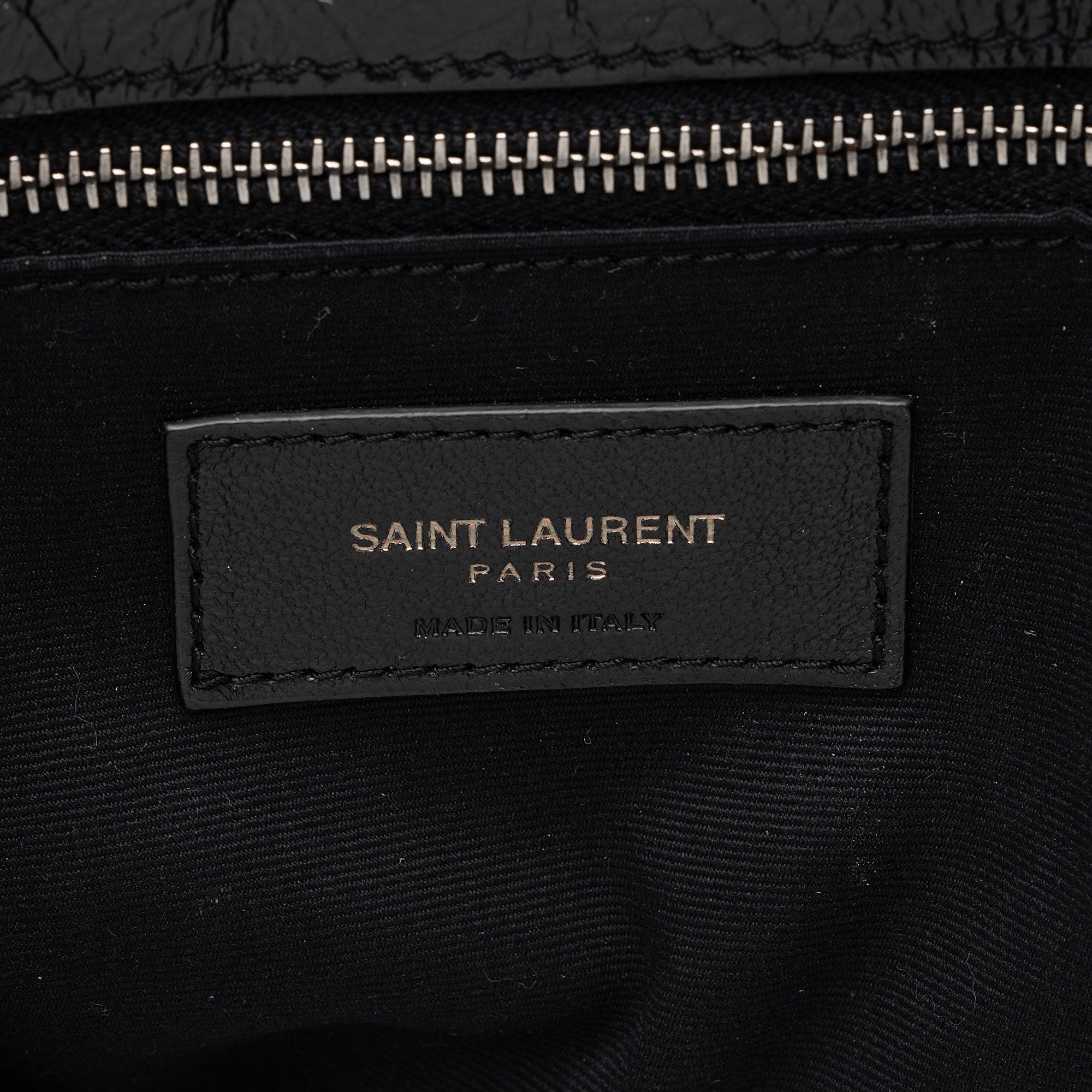 Saint Laurent Crinkled Calfskin Monogram Niki Medium Shoulder Bag