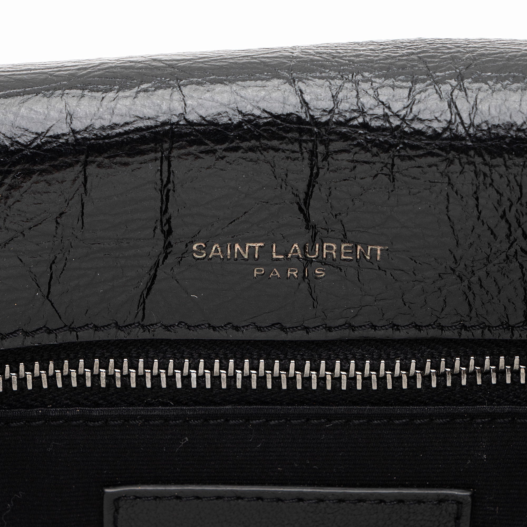 Saint Laurent Crinkled Calfskin Monogram Niki Medium Shoulder Bag