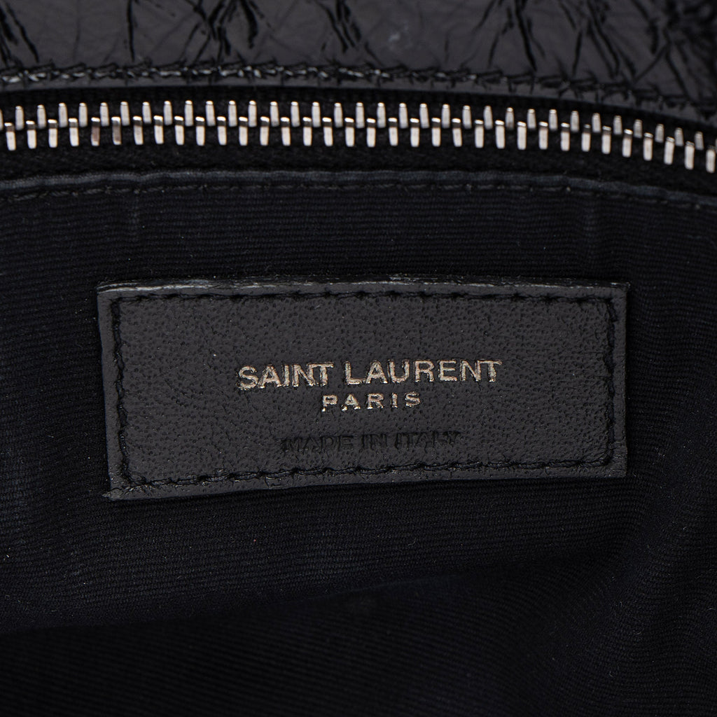 Saint Laurent Crinkled Calfskin Monogram Niki Medium Shoulder Bag (SHF-GOzKUg)