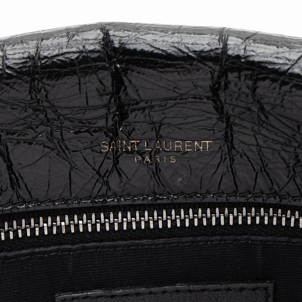 Saint Laurent Crinkled Calfskin Monogram Niki Medium Shoulder Bag (SHF-GOzKUg)