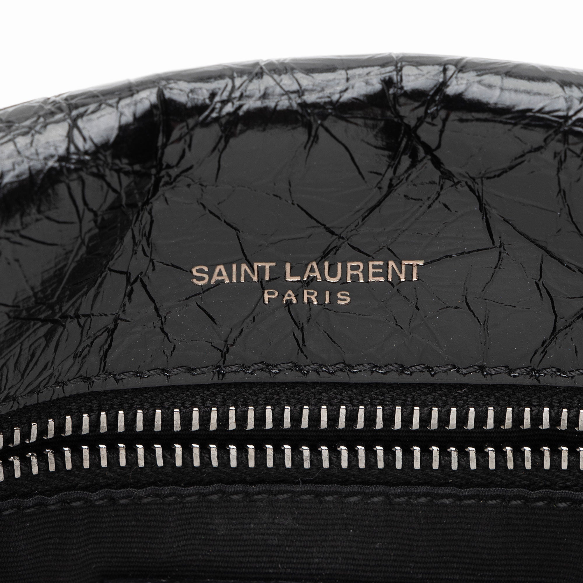 Saint Laurent Crinkled Calfskin Monogram Niki Medium Shoulder Bag