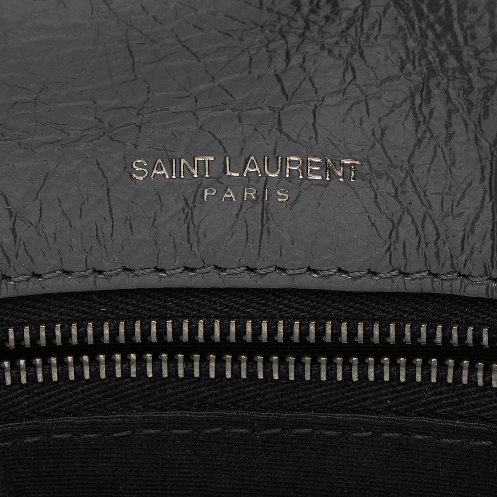 Saint Laurent Crinkled Calfskin Monogram Niki Medium Shoulder Bag