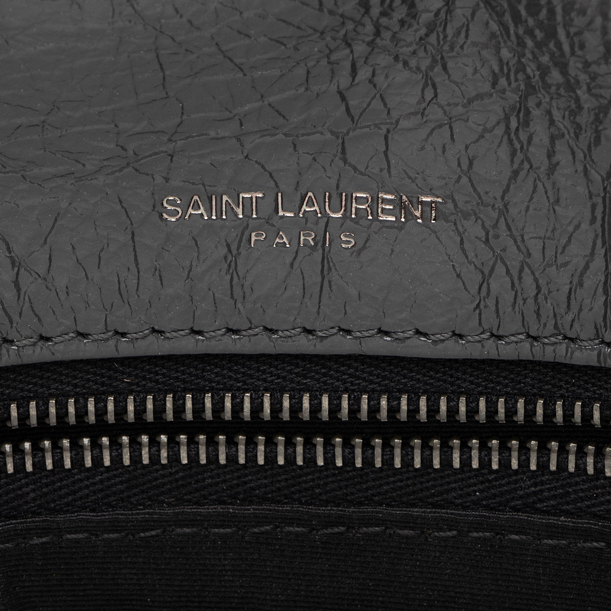 Saint Laurent Crinkled Calfskin Monogram Niki Medium Shoulder Bag