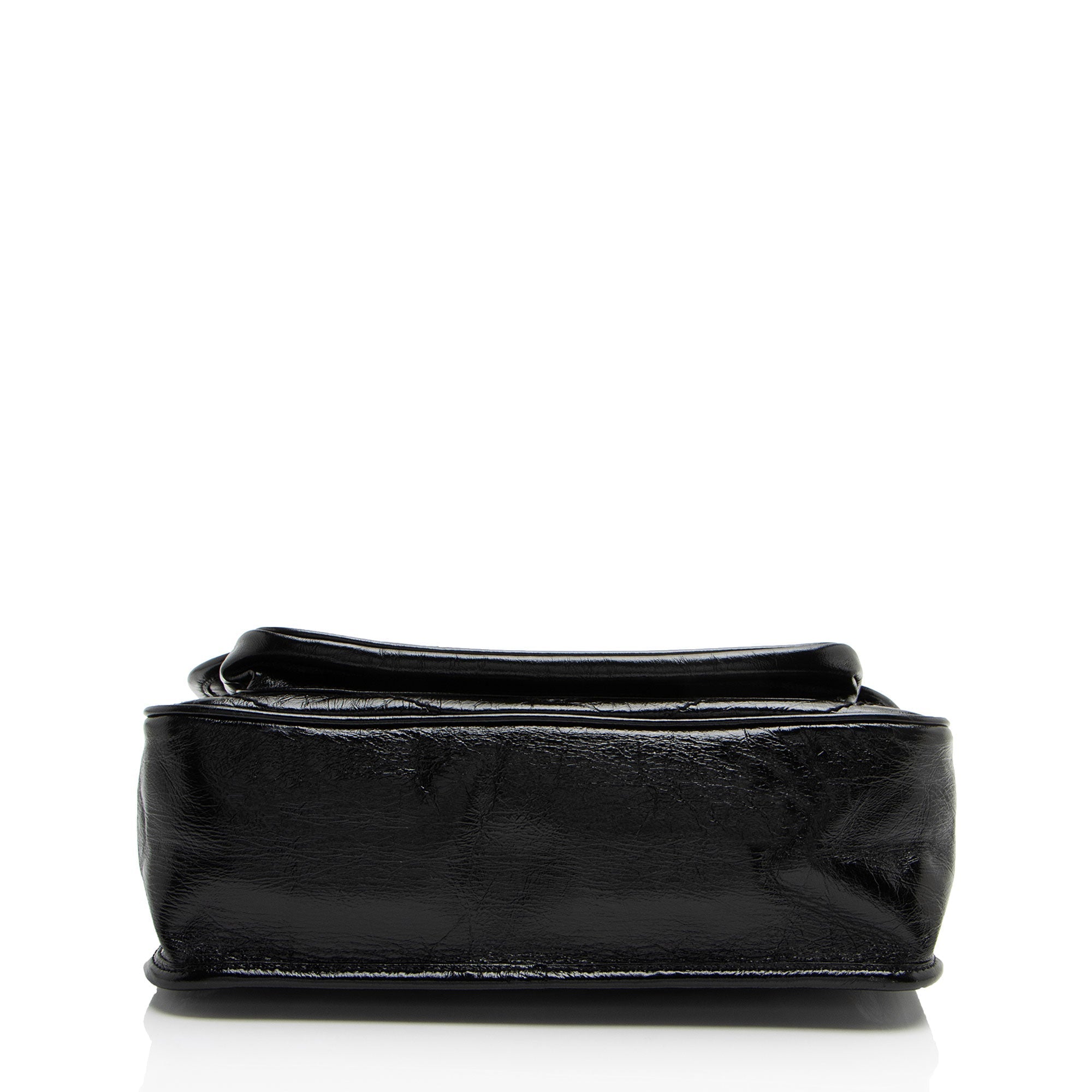 Saint Laurent Crinkled Calfskin Monogram Niki Medium Shoulder Bag