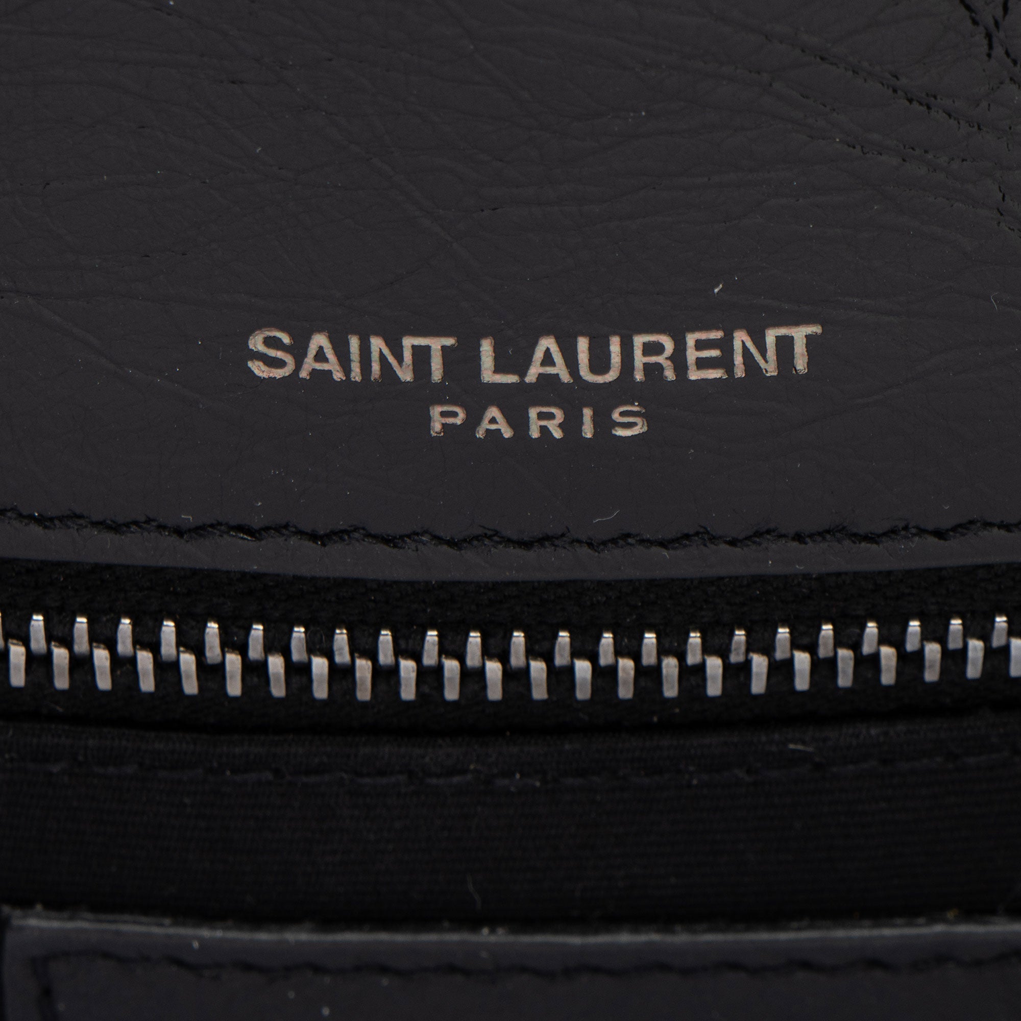 Saint Laurent Crinkled Calfskin Monogram Niki Medium Shoulder Bag