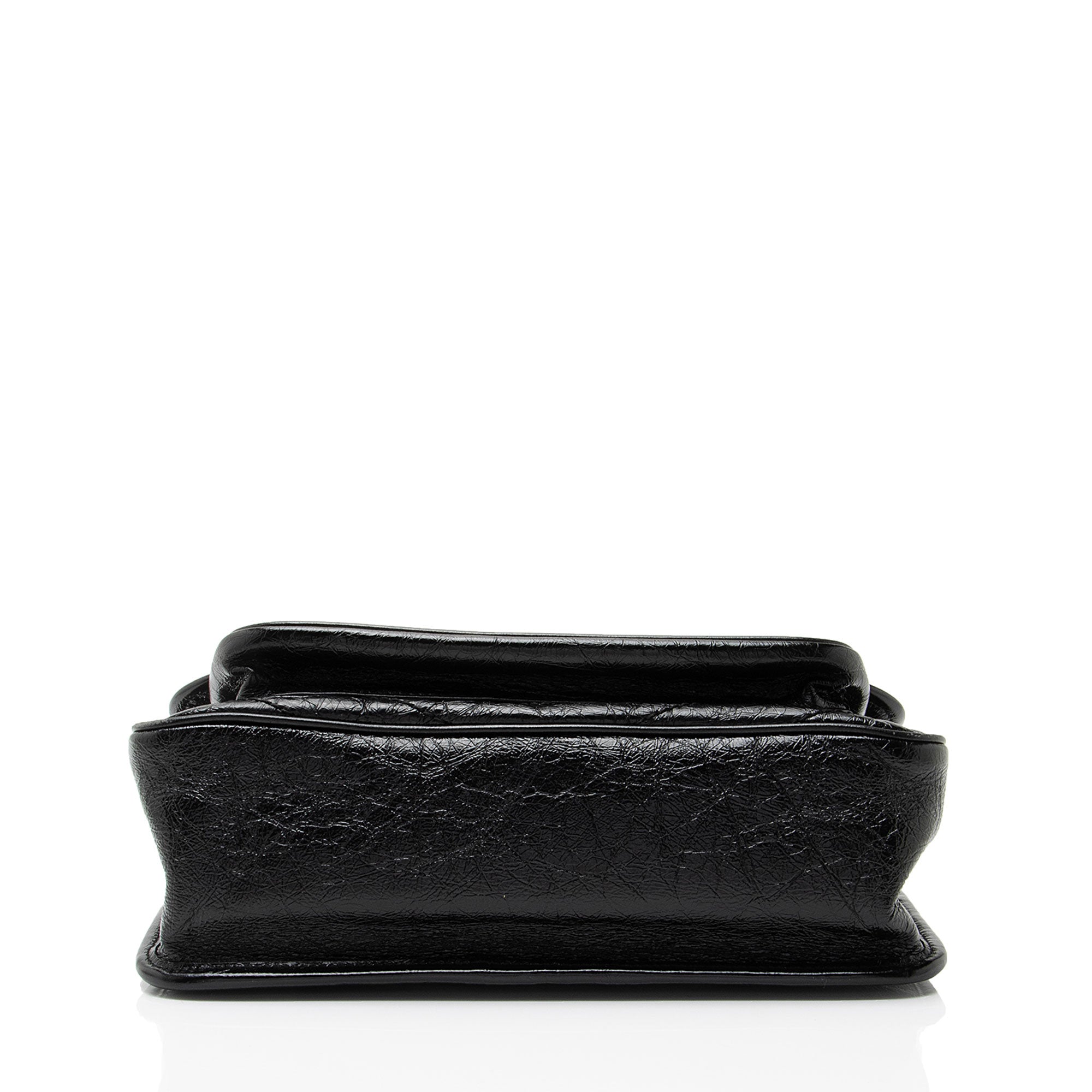 Saint Laurent Crinkled Calfskin Monogram Niki Medium Shoulder Bag
