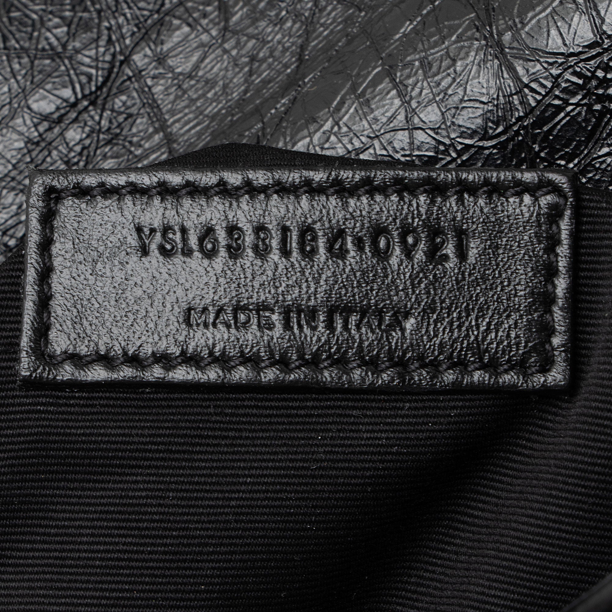 Saint Laurent Crinkled Calfskin Monogram Niki Medium Shoulder Bag