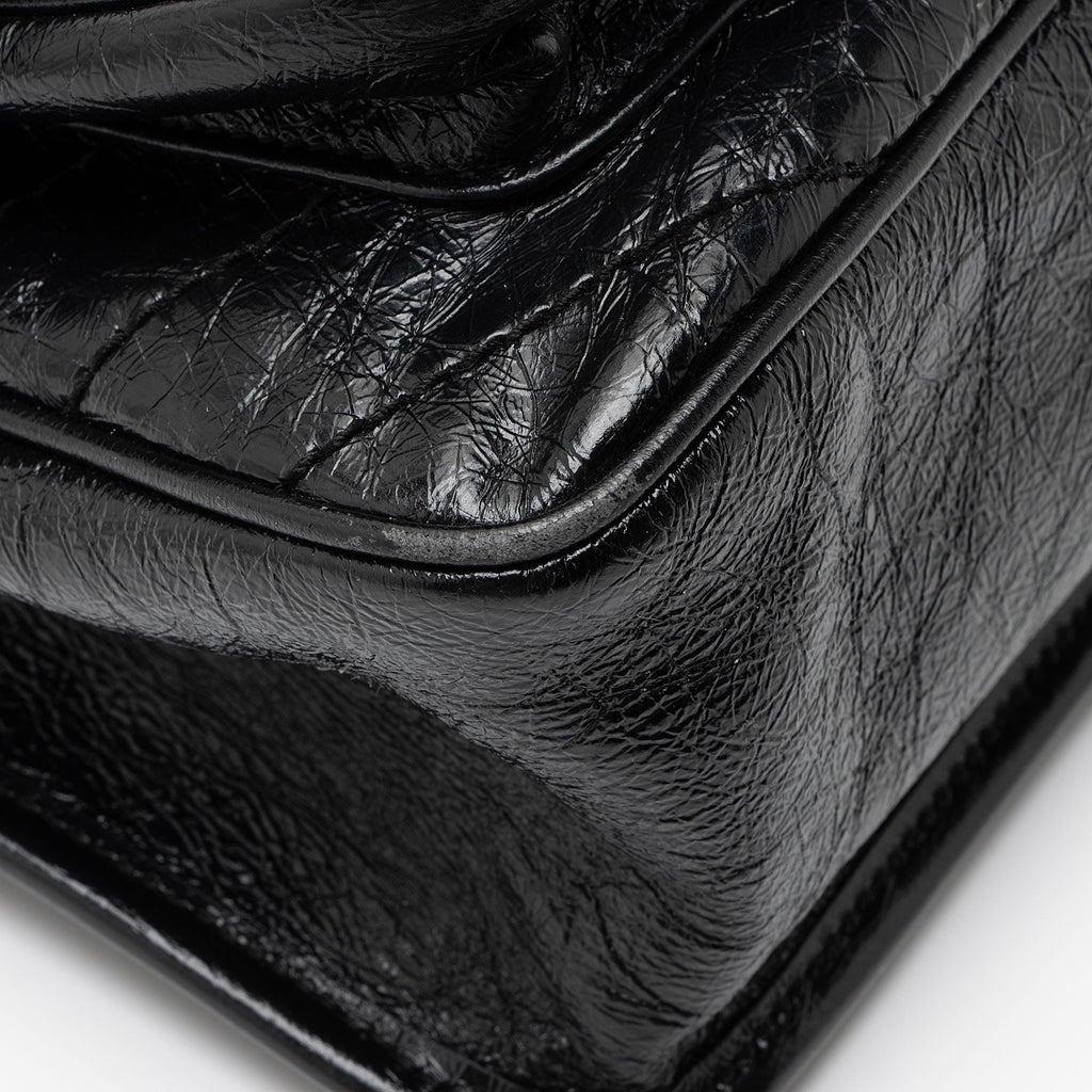 Saint Laurent Crinkled Calfskin Monogram Niki Medium Shoulder Bag
