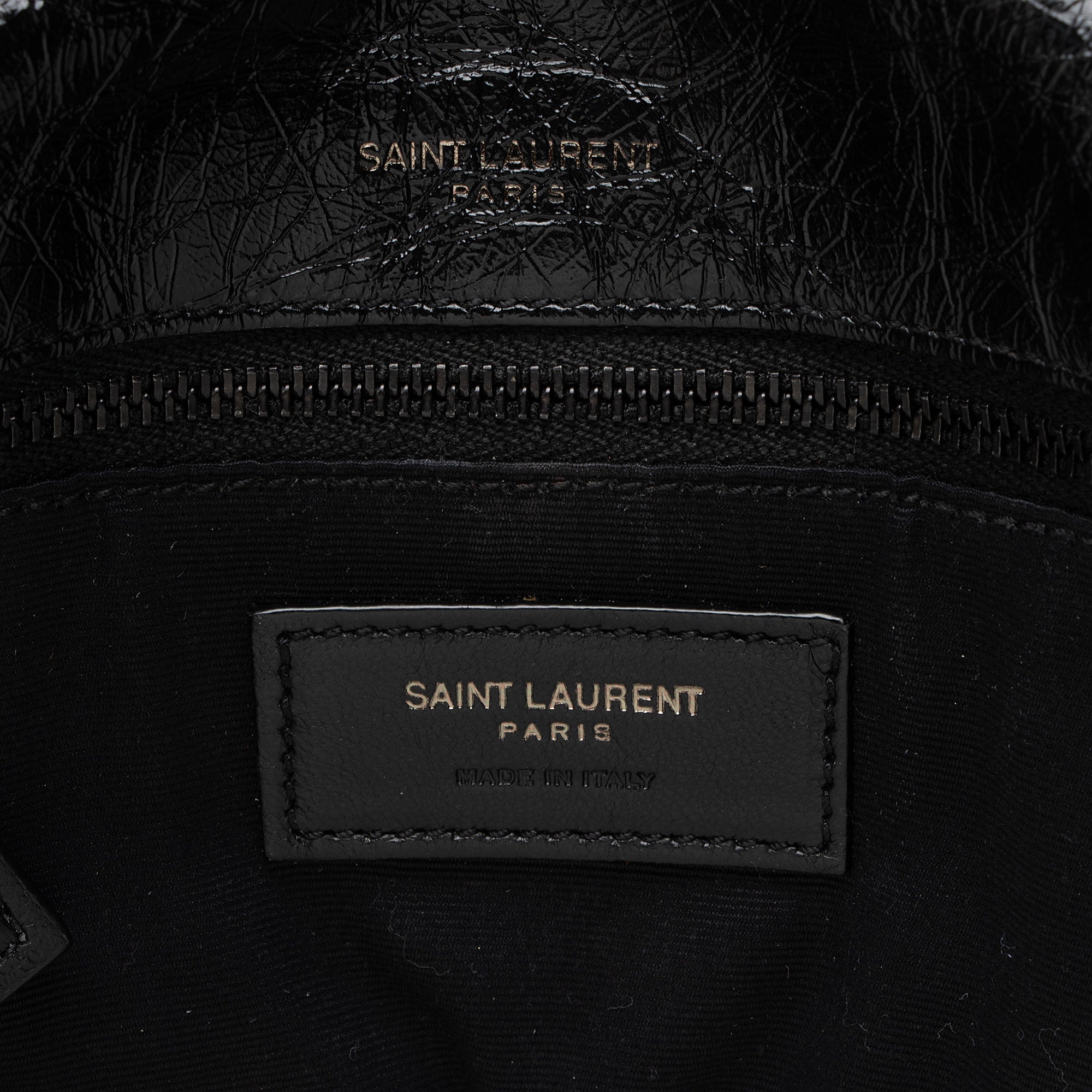 Saint Laurent Crinkled Calfskin Monogram Niki Medium Shoulder Bag