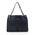 Saint Laurent Crinkled Calfskin Niki Large Shopping Tote (SHF-19423)