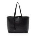 Saint Laurent Croc Embossed Calfskin Large Shopping Tote